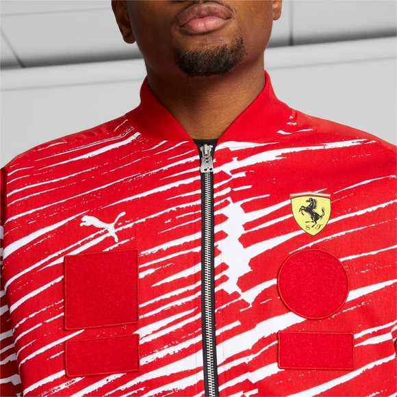 NWT PUMA x Scuderia Ferrari x Joshua Vides Red Rosso Corsa F1 Race Jacket XXL - Picture 9 of 13